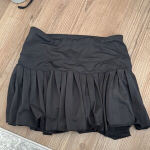 Elegant Black Pleated Skirt